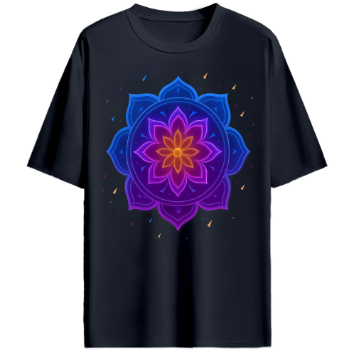 Eclipse Mandala - Unisex Hip Hop Oversized T-Shirt