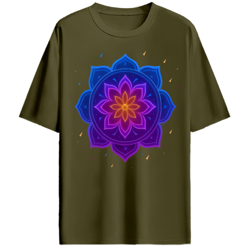 Eclipse Mandala - Unisex Hip Hop Oversized T-Shirt