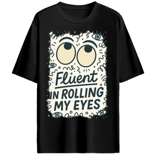 Eye Roll Expert - Unisex Hip Hop Oversized T-Shirt