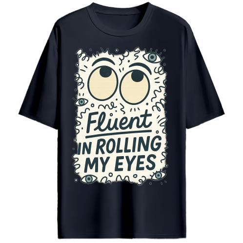 Eye Roll Expert - Unisex Hip Hop Oversized T-Shirt