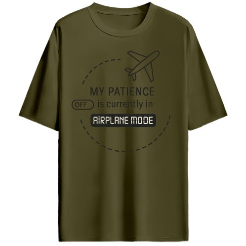 Airplane Mode Attitude - Unisex Hip Hop Oversized T-Shirt