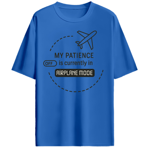 Airplane Mode Attitude - Unisex Hip Hop Oversized T-Shirt