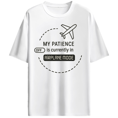 Airplane Mode Attitude - Unisex Hip Hop Oversized T-Shirt