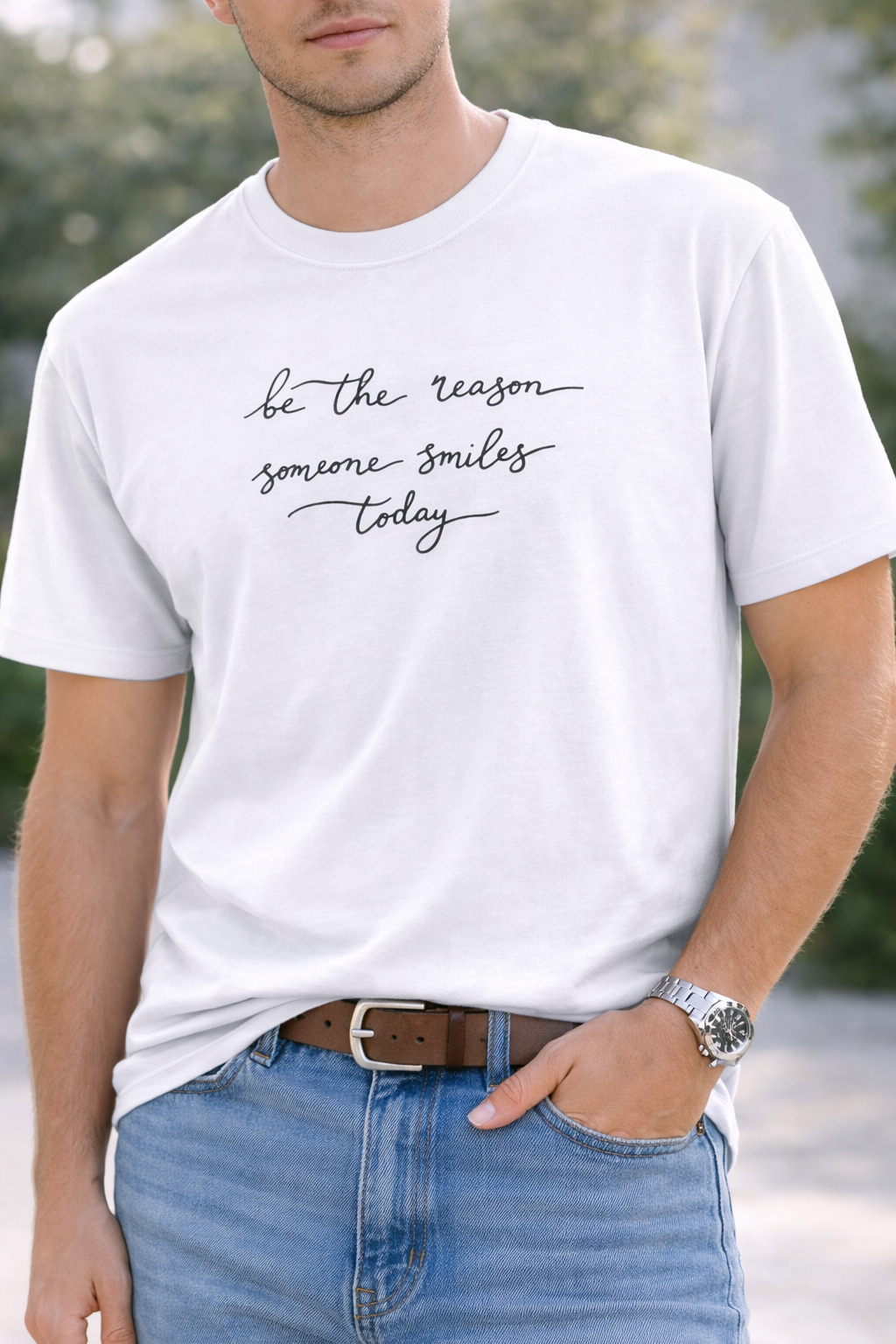 Be The Reason Someone Smiles Today - Unisex Basic T-Shirt